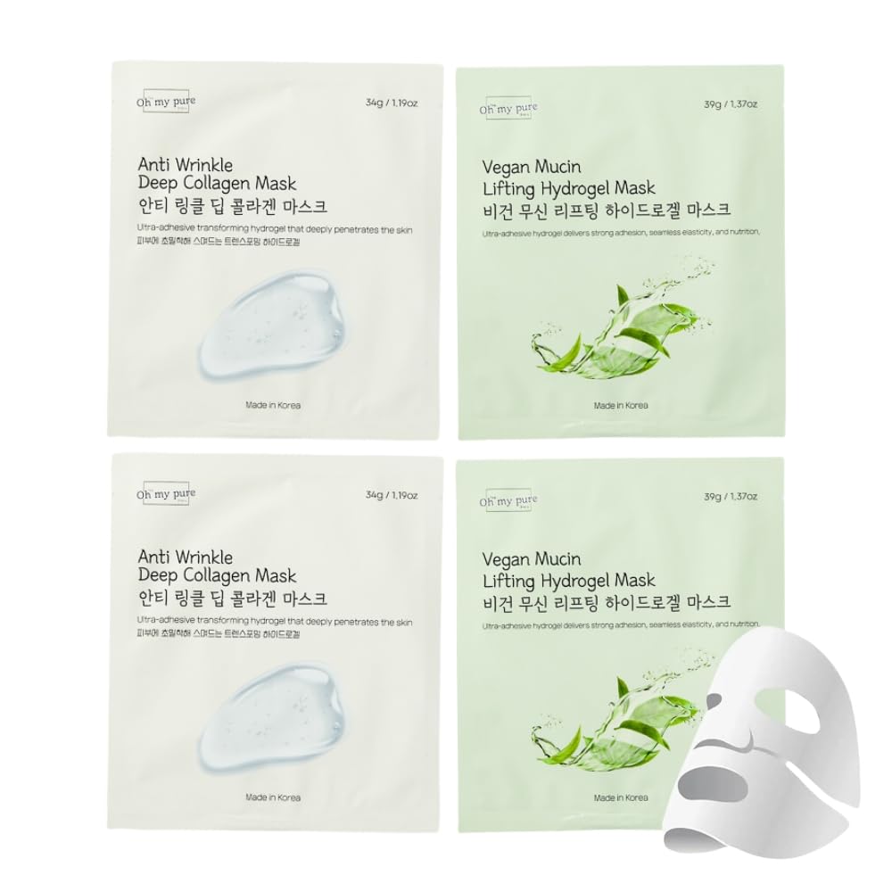 [Mix & Match] Anti-Wrinkle Hydrogel Mask x Vegan Mucin Hydrogel Mask