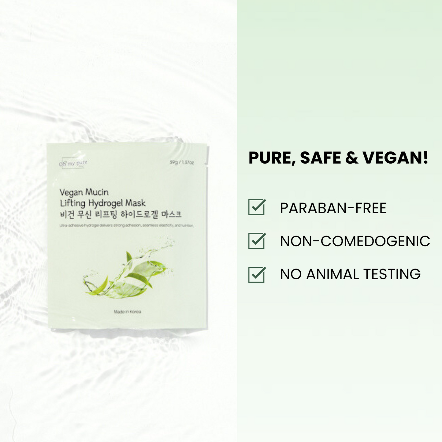 [Story 2] Vegan Mucin Lifting Hydrogel Face Mask